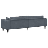 Velvet Sofa with Cushion Dark Grey 208 cm Velvet 3335154