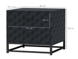 Bedsides Set of 2, Modern Bedside Nightstand with 2 Drawers, Bedside Cabinet Sofa Side T3398P344439