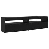 TV Cabinet Set 3 pcs Black oak 270 x 35 x 40 cm Engineered wood 3332509