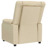 Recliner Chair Cream Fabric 348117