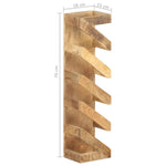 ZNTS Wine Rack for 5 Bottles Solid Mango Wood 321627