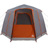 Cabin Tent 3-Person Grey and Orange 320 x 320 x 203 cm 42004034