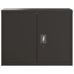 ZNTS File Cabinet Black 90x40x110 cm Steel 3188322