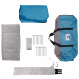 Tunnel Tent with Rainfly Water-Resistant 10-Person Blue 42042239