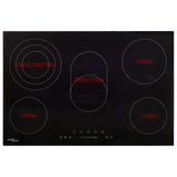 Ceramic Hob with 5 Burners Touch Control 90 cm 8500 W 51441