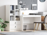 Desk with Drawer with Shelf with Storage 2 pcs White 3337361
