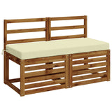 2-Piece Bench Cushions SOEST 2 pcs 100% Polyester Cream 950159