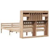 Bookcase Bed without Mattress 135x190 cm Double Solid Wood Pine 3322253