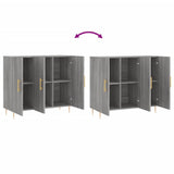 Sideboard Grey Sonoma 90x34x80 cm Engineered Wood 828098
