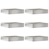 Lawn Edging 6 pcs Silver 60 x 60 x 13 cm Stainless Steel 874739