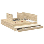 Storage Bed Frame with Drawer Sonoma Oak 236.5 x 200 x 31.5 cm 3335623