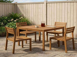 Garden Dinner Table Natural 110 x 108.5 x 75 cm 901250