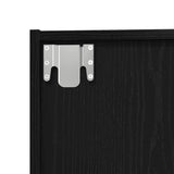 Book Cabinet Black Oak 143 x 30 x 36 cm Engineered Wood 862409