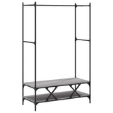 Clothes Rack with Shelves Grey Sonoma Engineered Wood 834203