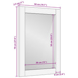 Bathroom Mirror with Mirror White Wash Finish 50 x 70 x 2.5 cm 4017895