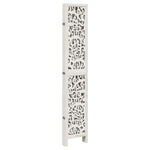 Room Divider 6 Panels White Solid Wood Paulownia 358748