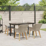 Dining Set Light grey Poly rattan 3261714