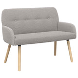 2 Seater Sofa with Solid Wood Legs Light Grey Boucl 42051064