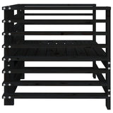 Garden Chairs 2 pcs Black Solid Wood Pine 825629