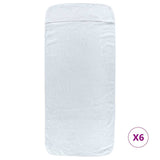 Beach Towels 6 pcs White 60x135 cm Fabric 400 GSM 3157051