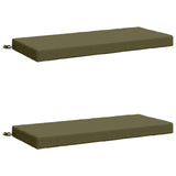 2-Piece Bench Cushions SOEST 2 pcs 100% Polyester Olive Green 950183