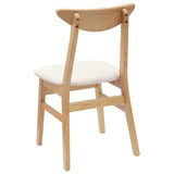 Dining Chairs 2 pcs Natural 42 x 47.5 x 81 cm Solid Rubber Wood 42020431