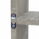 Wall Display Shelf 8 Compartments Concrete Grey 342590