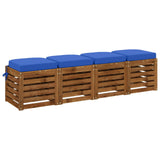 4-Piece Seat Cushions SOEST 4 pcs 100% Polyester Royal Blue 945256