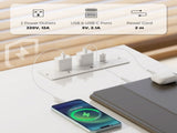 Computer Desk, with Power Sockets - White T3398P343177