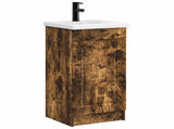 Bathroom Vanity with Sink Smoked Oak 42 x 40 x 84.5 cm 890059