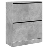 Shoe Cabinet Concrete Grey 80x34x96.5 cm Engineered Wood 839969