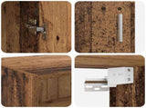 Storage Cabinet Old Wood 80 x 42.5 x 225 cm Engineered Wood 3402818