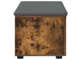 Hall Bench with Cushion with Shelf Smoked Oak 100 x 38 x 46 cm 891492