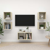 5 Piece TV Cabinet Set Sonoma Oak Engineered Wood 3079604