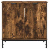 Bathroom Sink Cabinet with Door Smoked Oak 60.5 x 33.5 x 61 cm 883419