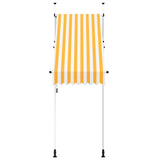 Manual Retractable Awning 100 cm Orange and White Stripes 145831