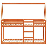 Bunk Bed without Mattress Wax Brown 90x200 cm Solid Wood Pine 3282078