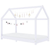 Kids Bed Frame White Solid Pine Wood 80x160 cm 283350
