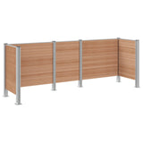 Garbage Bin Fence Brown 315 x 85 x 115 cm Aluminium and WPC 3429268