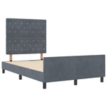 ZNTS Bed Frame Dark Grey 120x200 cm Velvet 3344868