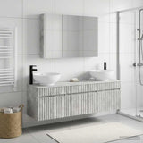 Bathroom Cabinet Set 4 pcs Concrete Grey Engineered Wood 3406626