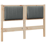 Upholstered Headboard Brown 120 cm Solid Pine Wood 879075