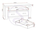 ZNTS Tortilla 1 Drawer Flat Screen TV Unit 300-305-022