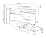 ZNTS Tortilla 1 Drawer Flat Screen TV Unit 300-305-022