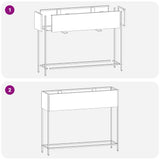 Raised Garden Planter Silver 100 x 26 x 82 cm Galvanised Steel 865881