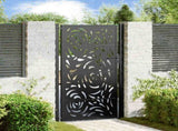 Garden Gate Black 100x175 cm Steel Flame Design 4100992