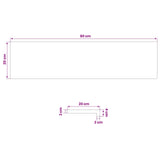 Window Sills 2 pcs Light Brown 80x 20 x 2 cm Solid Beech Wood 42048176