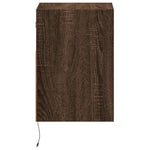 ZNTS TV Wall Cabinet with LED Lights Brown Oak 41x31x45 cm 852325