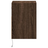 ZNTS TV Wall Cabinet with LED Lights Brown Oak 41x31x45 cm 852325