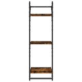 6 Piece Wall Shelf Set with Bars Smoked Oak Engineered Wood 836270